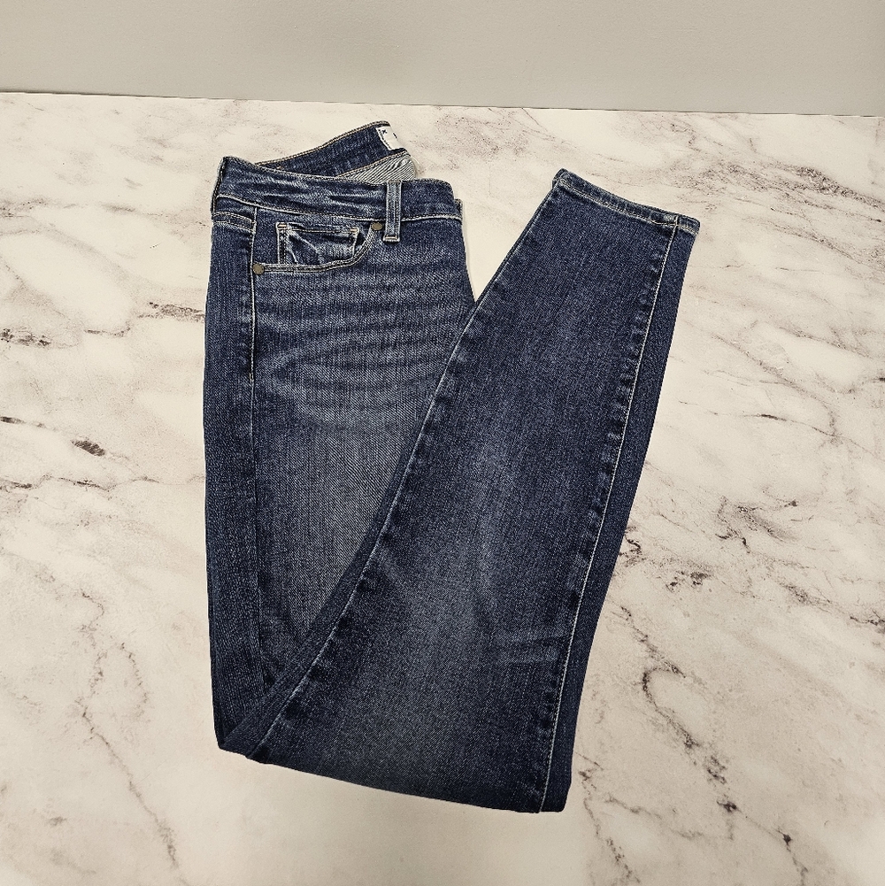PAIGE Verdugo Ankle Mid‎ Rise Skinny Blue Jeans 28 Preowned - Picture 4 of 9